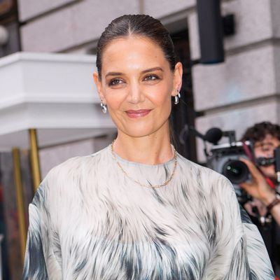 Katie Holmes Confirms the Cargo Pant Trend Is Officially Back in an Ethereal Semi-Sheer Blouse