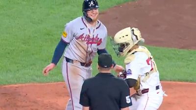 Alex Verdugo Had Good-Natured Reaction to Being Out By a Mile at Home Plate