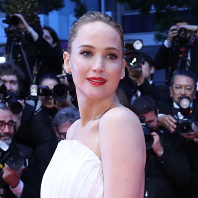 Jennifer Lawrence's Custom Dior Cannes Red Carpet Gown Revisits Her Bridal Style