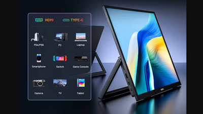 This 18-inch 4K monitor comes with Android and a card reader, but no battery or touchscreen feature