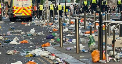 Shocking pictures show aftermath of Celtic 'title party' in Glasgow