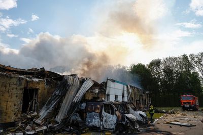 Video shows devastation wreaked by Russia’s ‘largest drone attack’