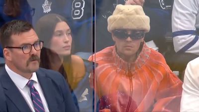 Justin Bieber Donned Quite The Outfit As His Maple Leafs Struggled vs. Panthers