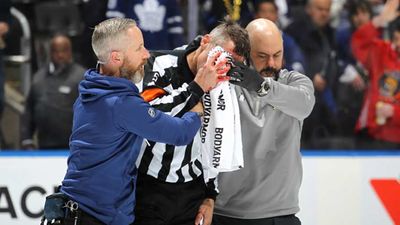 TNT Reporter Provides Injury Update for Referee Chris Rooney During Game 7