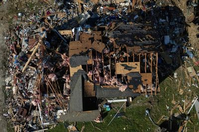 Drone footage shows neighbourhood flattened as Kentucky tornado kills 19