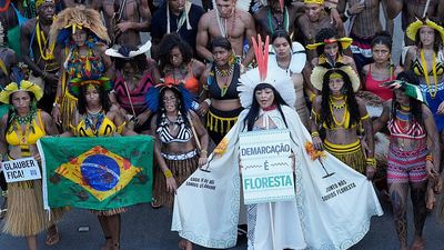 Indigenous Brazilians protest EU-Mercosur deal in European Parliament