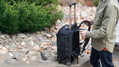 Think Tank mashes together a backpack and a roller bag for an unusual hybrid camera bag
