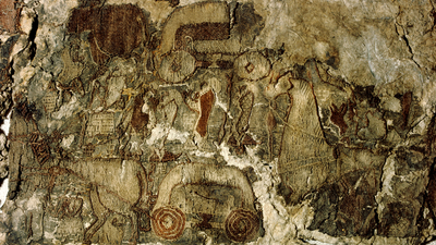 Oseberg tapestry: Viking Age artwork from a boat burial that may depict the Norse tree of life