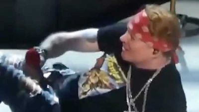 Guns N' Roses release video showing all the times Axl Rose has fallen over onstage