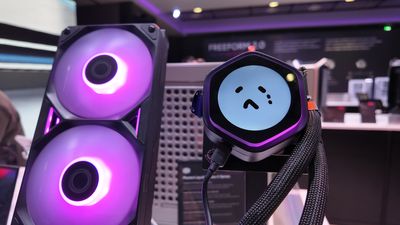 Cooler Master's new liquid cooler has modular tops, which have been used to show off a crying face on a screen and now I'm sad
