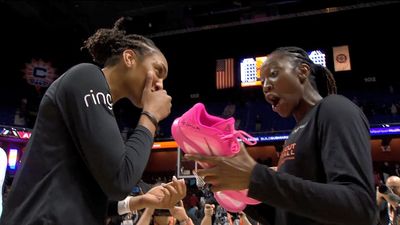 WNBA Legend Tina Charles Had A'ja Wilson Sign Her A'One Shoes After Aces-Sun Game