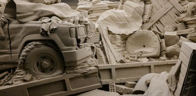 A sculpture made from 80 tonnes of sand, Mirrorscape is remarkable – but too much is left unsaid