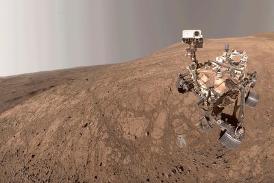 NASA's Mars Perseverance snaps a selfie as a Martian dust devil blows by