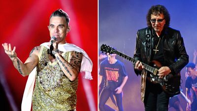 “It’s raw, there are more guitars and it’s an album that’s even more upbeat and anthemic than usual”: Robbie Williams drafts Black Sabbath’s Tony Iommi to play guitar on his new single