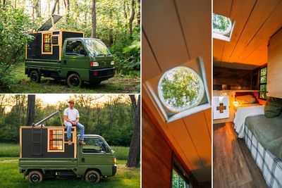 Is this the world’s smallest mobile home? Inside the tiny home on wheels that’s just 7-feet long (but has a toilet and shower)