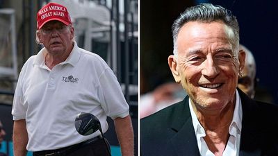 Trump shares fake clip of him hitting Bruce Springsteen with golf ball