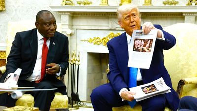‘Always grifting’: Donald Trump humiliated after using photo from wrong country in South African ‘genocide’ claim