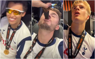 How Tottenham players celebrated after Europa League final win