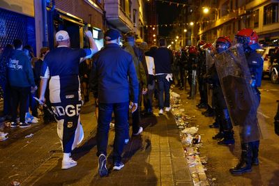Bilbao shuts down as British football fans clash for Europa League final
