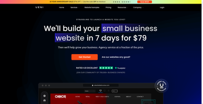 I just tested the UENI website building service and think it's a great option for time-strapped small businesses