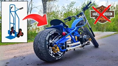 What Happens When You Turn a Handtruck and a Free Engine Into a Motorcycle?