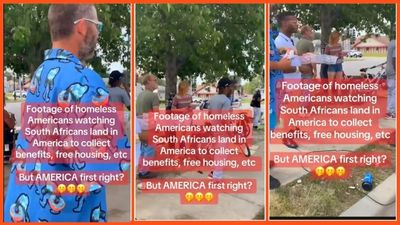 ‘Buying himself some more votes’: TikTok exposes brutal truth of homeless Americans while Trump offers South Africans free luxury living