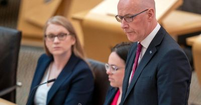 John Swinney hits back at Tories' 'no prison' claim as FMQs focuses on knife crime