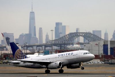 Why are the number of flights reduced at Newark airport in the US?