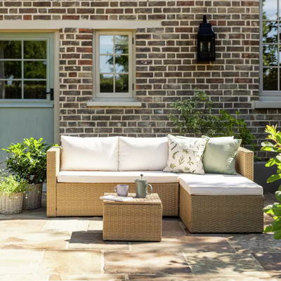 This Argos Home rattan outdoor sofa has thousands of five-star reviews singing its praises