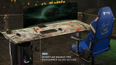 Secretlab's new Warhammer 40,000 sit-to-stand desk is one of the coolest pieces of licensed gear I've ever seen