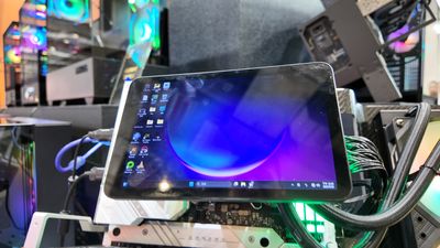 This ginormous caricature of a CPU cooler screen just about sums up Computex 2025, I think