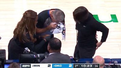 Ref Scott Foster's Bloody Nose Is Most Gruesome Highlight of Thunder-T-Wolves So Far