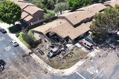 Drone video shows devastation after fatal plane crash in San Diego neighbourhood