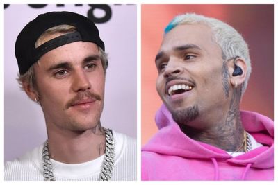 Justin Bieber shows support for Chris Brown after singer bailed following London ‘bottle attack’