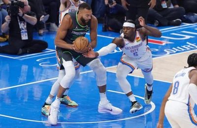 Minnesota's Rudy Gobert has been a no-show through two games in the Western Conference Final