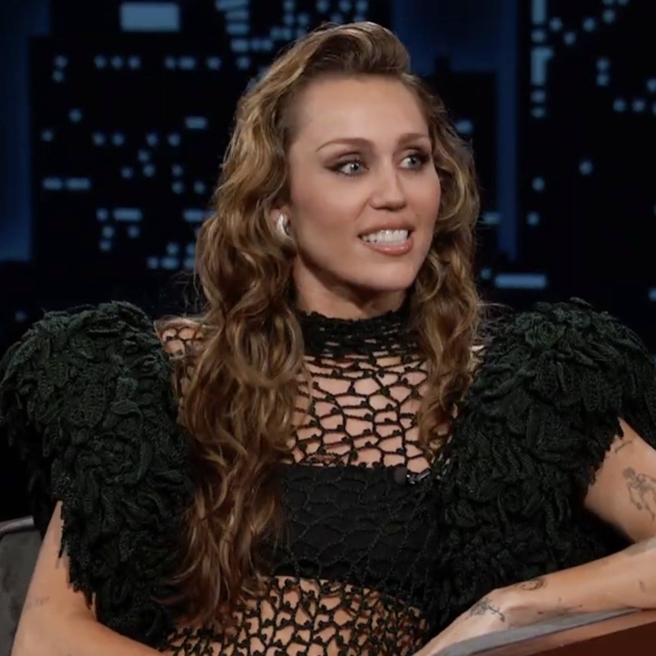 Miley Cyrus Wears an NSFW Net Dress Straight Off…