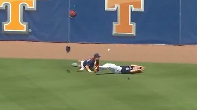 Ole Miss Outfielders Have Violent Collision During SEC Tournament Win vs. Arkansas