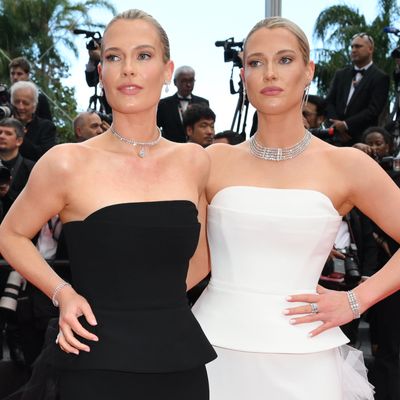 Princess Diana's Twin Nieces Take Mirror-Imaging Dressing to Cannes in the Same Vera Wang Dress