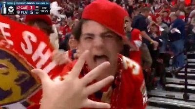 Panthers Fan Had Hilarious Reaction to Team's Massive Lead in Game 3 vs. Hurricanes