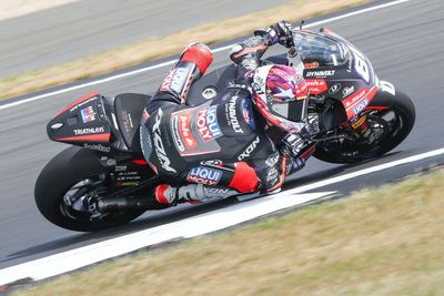 Swearing, shoeys and rising stars: Moto2 British GP podium had it all