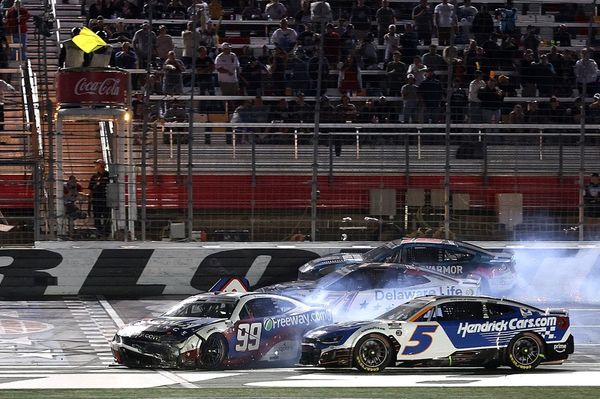 The Double DNF: Kyle Larson's day ends in a Coke 600 pile-up