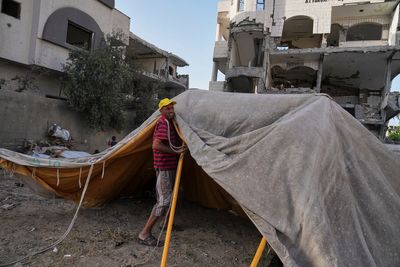 After brief return home, a family in Gaza is forced by war to flee again