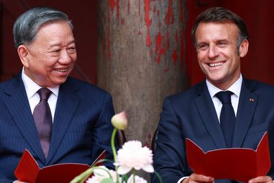 France's Macron on a visit to Vietnam urges for greater cooperation in defense and trade