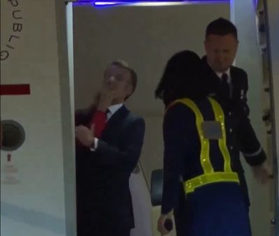 Macron's Office Claims Video Showing His Wife Pushing Him In The Face Was Actually Playful: 'Having a Laugh'