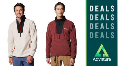 Battle back against cold nights in the wilderness with up to 64% off Columbia's snug Sequoia Grove half zip fleece