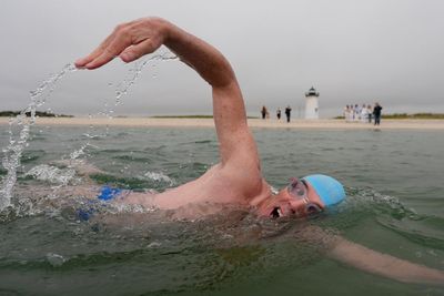 Man swims 62 miles around Martha’s Vineyard to press for protections for sharks