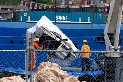 Vessel's implosion can be heard on new video from expedition to Titanic wreckage