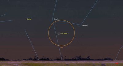 See Jupiter pair up with a sliver of the moon tonight