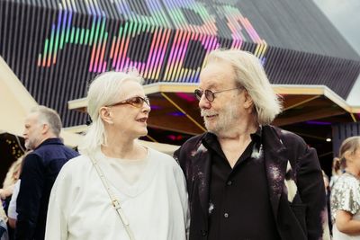 Benny Andersson and Anni-Frid Lyngstad reunite for third Abba Voyage anniversary