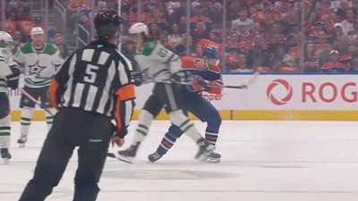 Oilers' Zach Hyman Exits Game 4 With Apparent Injury After Hit From Mason Marchment